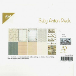 Joy Crafts Sada oboustranných papírů A4 Baby Anton Pieck (12ks), , papíry v sadě, potiskem scrapbooking