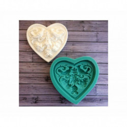 1pc Valentine Love Birds Heart 3D silikonová čokoláda vaření formy cukroví, perník dort dekor formy Fondant dojem 85mm