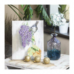 1pc Provence Bird and Grape Seed Seed beadwork Embroidery Diy Kit On Cotton Canvas Czech Glass PRECIOSA Seed Beads Beaded Wall