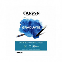 Canson Skicák Graduate Aquarelle Na Mokré Techniky (250G/M2 20Ks) A3 , Akvarelové Papíry Skicáky Výtvarné Potřeby