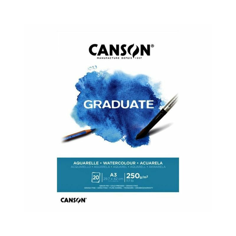 Canson Skicák Graduate Aquarelle Na Mokré Techniky (250G/M2 20Ks) A3 , Akvarelové Papíry Skicáky Výtvarné Potřeby