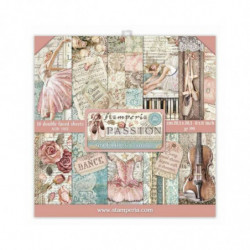 Stamperia Sada Oboustranných Papírů 20X20Cm Passion (10Ks), , Papíry Potiskem Scrapbooking