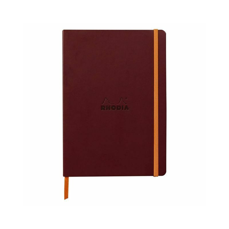 Zápisník linkovaný Rhodiarama A5 (90g/m2, 80 listů) burgundy Rhodia prémiové zápisníky alba bloky papír scrapbooking