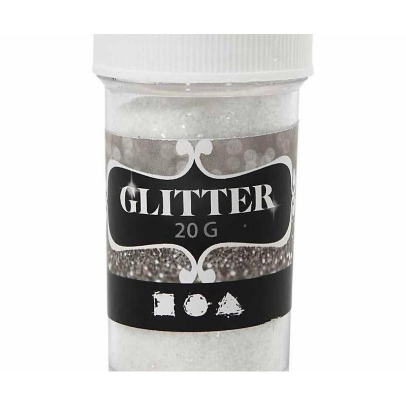 Glitter třpytky 20 g bílý