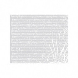 Jednostranný Papír Color Me (1ks) Music Notes Hot Off The Press Inc., 30 x 30 Ornamenty Papíry Listy Potiskem Scrapbooking