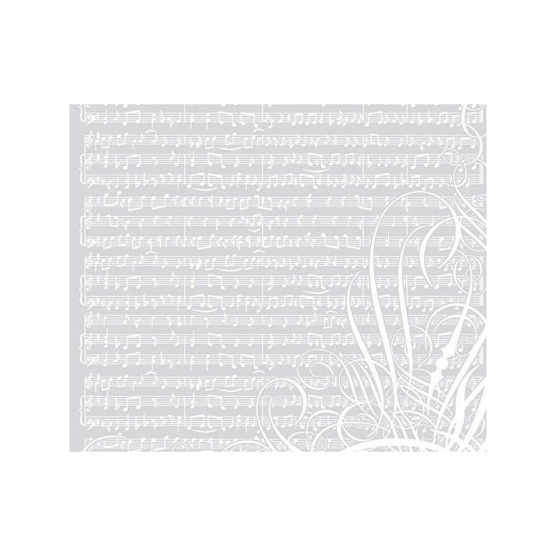 Jednostranný Papír Color Me (1ks) Music Notes Hot Off The Press Inc., 30 x 30 Ornamenty Papíry Listy Potiskem Scrapbooking