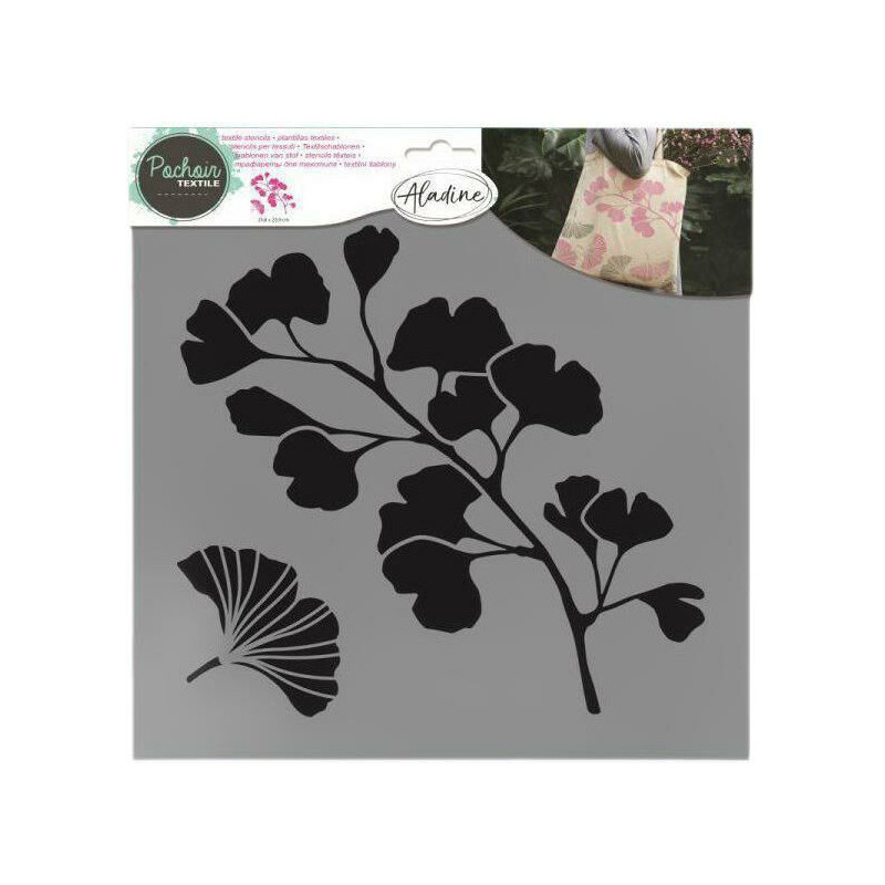 Plastová Šablona Ginkgo Biloba 28x28cm Cadence Boya Plastové Standard Šablony Malování, Textil Hedvábí