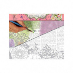 Sada Jednostranných Papírů Color Me 30x30 Cm (6ks) Silver Sampler Hot Off The Press Inc., Papíry Sady Potiskem Scrapbooking