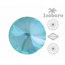 4ks Izabaro Crystal kulaté Rivoli skleněné krystaly 1122 Izabaro Kamenné Chatony tváří kamínky 14mm Izabaro