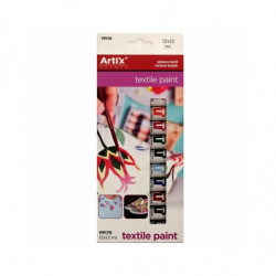 Artix Paints Barvy na textil sada (12x12ml), , klasické, hedvábí