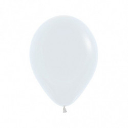 Balón latexový 12", pastel sada 12 ks barva bílá 005