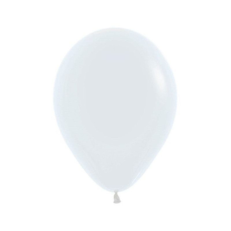 Balón latexový 12", pastel sada 12 ks barva bílá 005