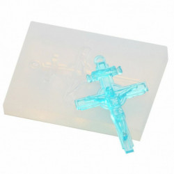 1pc Cross Jesus Christ Crucifix 3d Silicone Uv epoxidová pryskyřice forma mýdlo hliněná sádrová forma Diy vosková svíčka 66 x