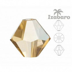 50ks Izabaro Crystal Bikone skleněné krystaly 5328 Izabaro korálky tváří kamínky 4mm Izabaro