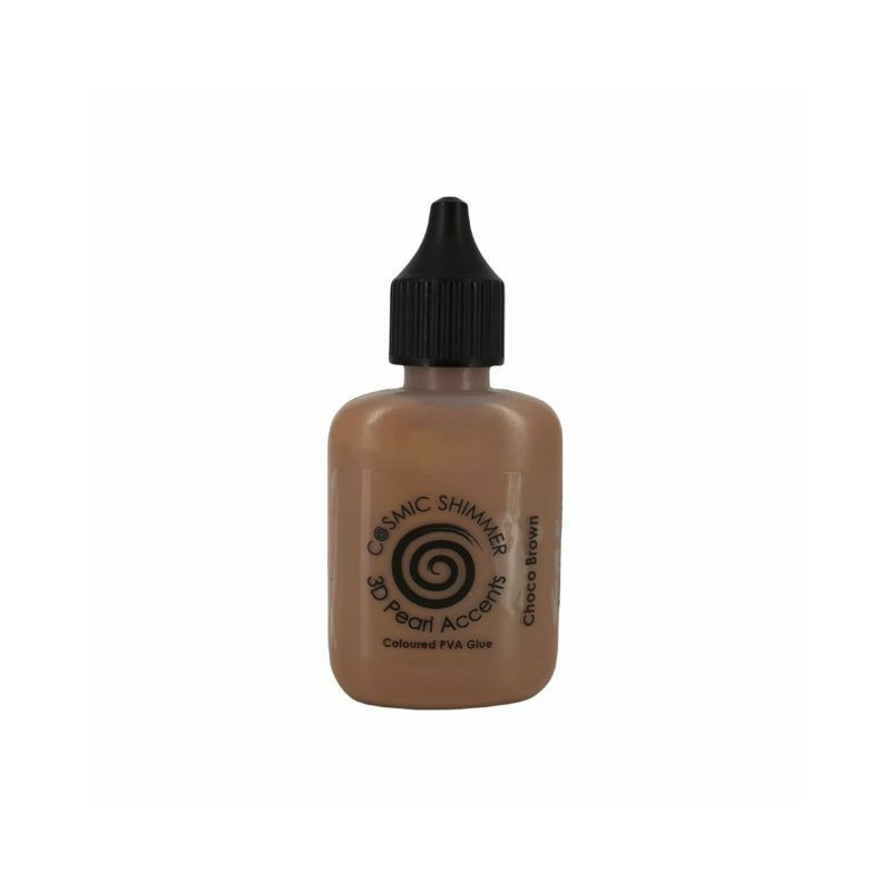 Cosmic Shimmer Tekuté perly 3D (30ml) Choco Brown , kontury barvy speciální, hobby barvy decoupage