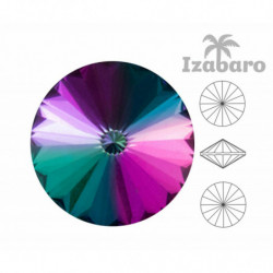 10ks Izabaro Crystal Heliotrope Green 001helgr kolo Rivoli skleněné krystaly 1122 Izabaro Kamenné Chatony tváří kamínky 8mm