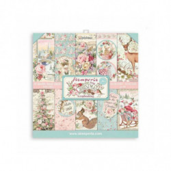 Stamperia Sada oboustranných papírů 30x30cm Pink Christmas (10ks), , papíry sady potiskem scrapbooking