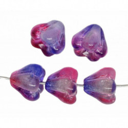 30ks Crystal Alaska Bell Baby malé čepice Bohemian Flower Beads české sklo 6mm x 8mm