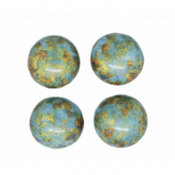 10ks Patina české sklo Cabochon Cabochon Korálky české sklo 10mm