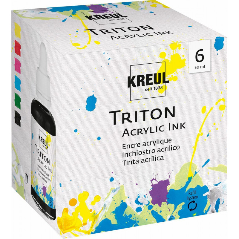 Sada akrylový inkoust TRITON KREUL 6 barev ck 17500