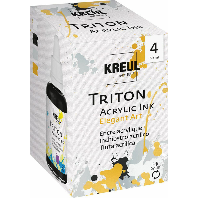 Sada akrylový inkoust TRITON KREUL 4 barvy ELEGANT ART ck 17501