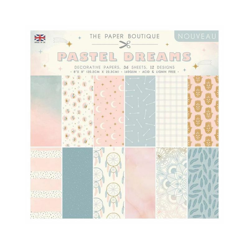 Sada jednostranných papírů 20, 3x20, 3cm (36ks) - Pastel Dreams č.1512 Creative World of Crafts papíry potiskem scrapbooking