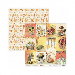 Studio Light Oboustranný papír na scrapbook Beauty of Fall (1ks) č.55 , 30 x 30 příroda papíry listy potiskem scrapbooking