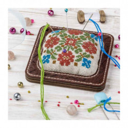 1pc Květiny Pin polštář Cross Stitch Diy Kit Jehlové nitě výšivky na bavlněné plátno šicí dekor řemesla Ornament vánoční dárek