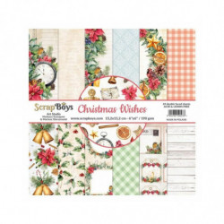 ScrapBoys Sada oboustranných papírů 15, 2x15, 2cm Christmas Wishes (24ks), , papíry potiskem scrapbooking