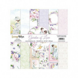 ScrapBoys Sada oboustranných papírů 30, 5x30, 5cm Garden of Love (12ks), , papíry sady potiskem scrapbooking