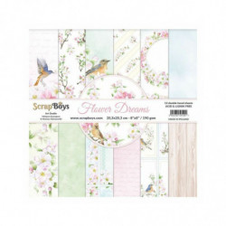 ScrapBoys Sada oboustranných papírů 20, 3x20, 3cm Flower Dreams (12ks), , papíry potiskem scrapbooking