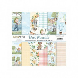 ScrapBoys Sada oboustranných papírů 20, 3x20, 3cm Best Friends (12ks), , papíry potiskem scrapbooking