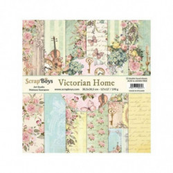 ScrapBoys Sada oboustranných papírů 30, 5x30, 5cm Victorian Home (12ks), , papíry sady potiskem scrapbooking