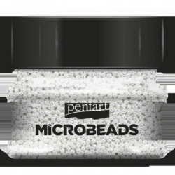 Korálky skleněné MICROBEADS PENTART PERLEŤOVÁ BÍLÁ, pe 39000