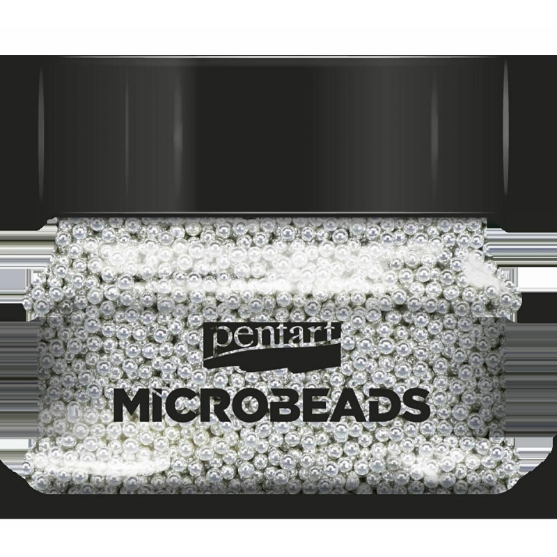 Korálky skleněné MICROBEADS PENTART STŘÍBRNÁ, pe 38973