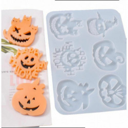 1pc Halloween Mix 3d Uv pryskyřice mýdlo Diy svíčka