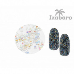 1 Box Izabaro Crystal Kulaté skleněné krystaly Caviar Pixie Ball Beads Pro Art Decor 1mm Izabaro