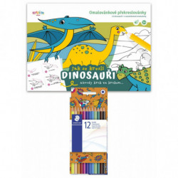 Omalovánky Jak se kreslí DINOSAUŘI + pastelky STAEDTLER om_0003