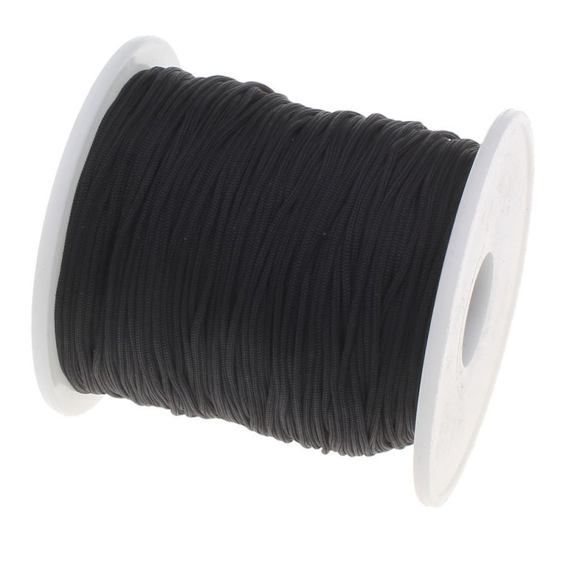 80m 86.4yrd Black Beading Thread Cord Nylon String Jewelry Braided Twisted Rope Knot Craft Needle 1mm