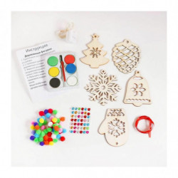 DIY Kit "Vánoční stromeček" Dřevěný vánoční stromeček Ornament Painting Set Dětské DIY Dětské řemesla