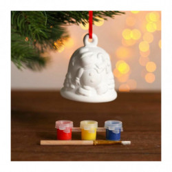 Diy Kit Set pro kreativní gypsum zvonění, "Snowman" barva 3 barvy 2 ml kartáč, dětské DIY dětské řemesla