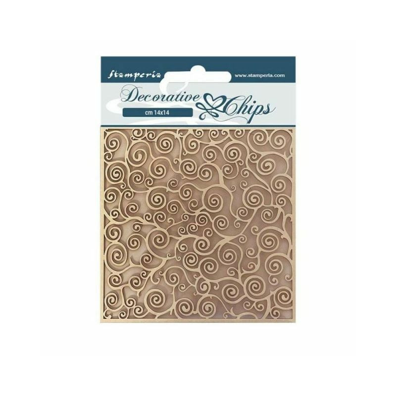 Stamperia Spirály - kartonový výřez chipboards (1ks), , kartonové dekorace ozdoby papír scrapbooking