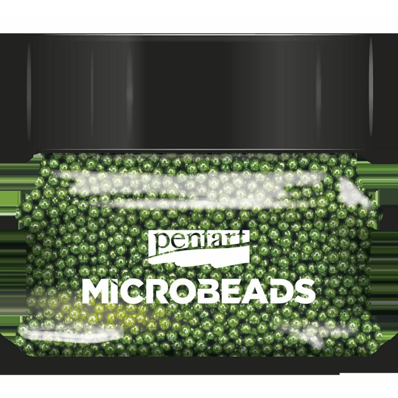 Korálky skleněné MICROBEADS PENTART ZELENÁ, pe 38993