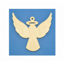 2ks Angel Plywood Vánoční stromek Ornament Blank pro malování, Dřevěný dekor Decoupage Dekorační prvky Scrapbooking Papírové