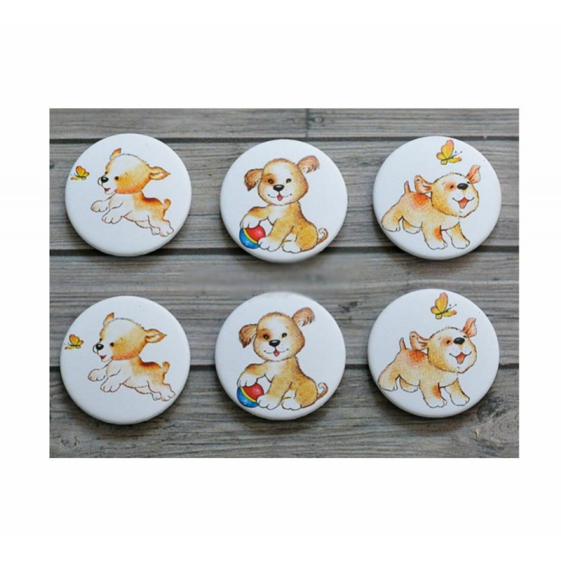 1 Set Happy Puppy Mix Glue Na Dekoraci Cabochon Decoupage Dekorační prvky Scrapbooking Papírové řemesla Diy Tvorba karet 25mm