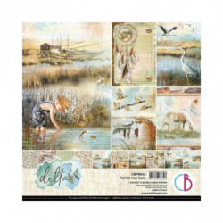 CIAO BELLA Sada oboustranných papírů 30x30cm Delta (11ks), , papíry sady potiskem scrapbooking