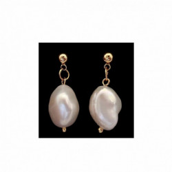 1set White Gold Natural Pearl 925 Sterling Silver 10mm Bead Earrings Oval Barokní kultivovaná čerstvá voda Pearl Módní šperky