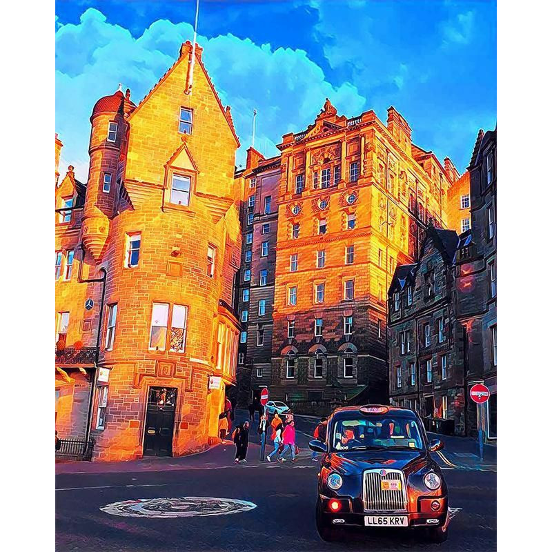 Diamantové malování - ULICE V EDINBURGHU na rámu 40 x 50 cm fa_ dp-fa10084-