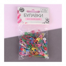 1set Brooch Pins English Safety Metallic Pins 38mm 100pcs Mix Barva Šití, Pletení