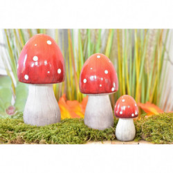 1 ks keramické fly agaric 19. 5 x 9 Kč. 5 cm houba domácí a zahradní dekor velikonoční dekor